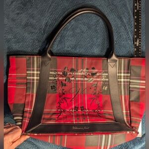 Victoria's Secret Red and Black Plaid Tote